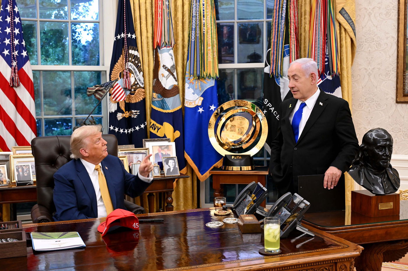 ראש הממשלה נתניהו והנשיא טראמפ, הלילה