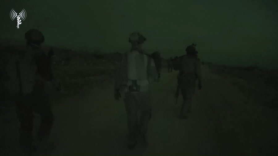 תיעוד ממבצע לילי ממוקד של כוחות חטיבת 'עודד' (9) במרחב דרום לבנון