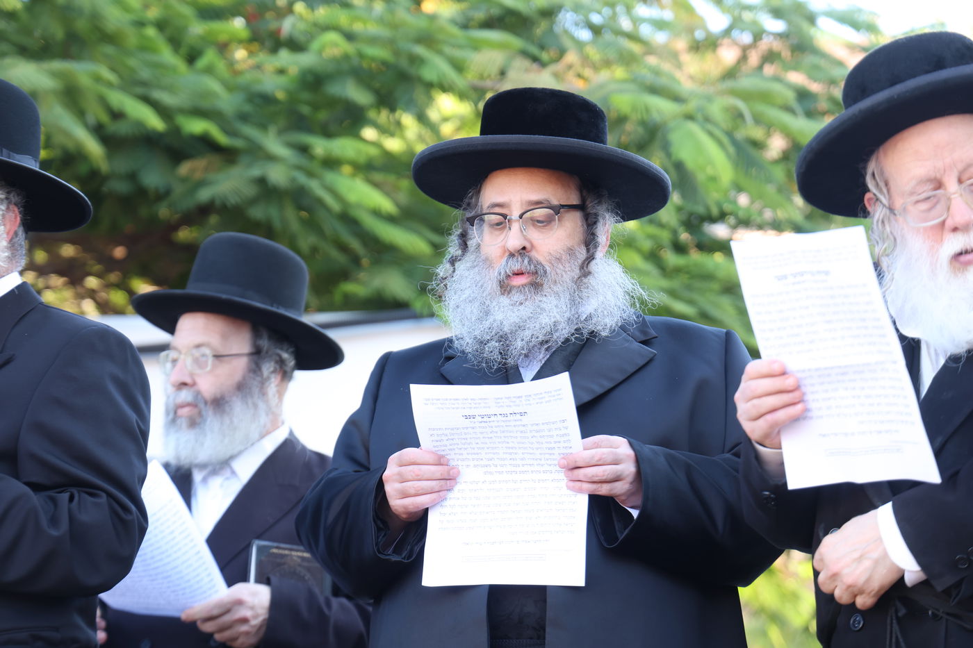 הרה"צ רבי חיים צבי מייזליש בעצרת מחאה ביהוד