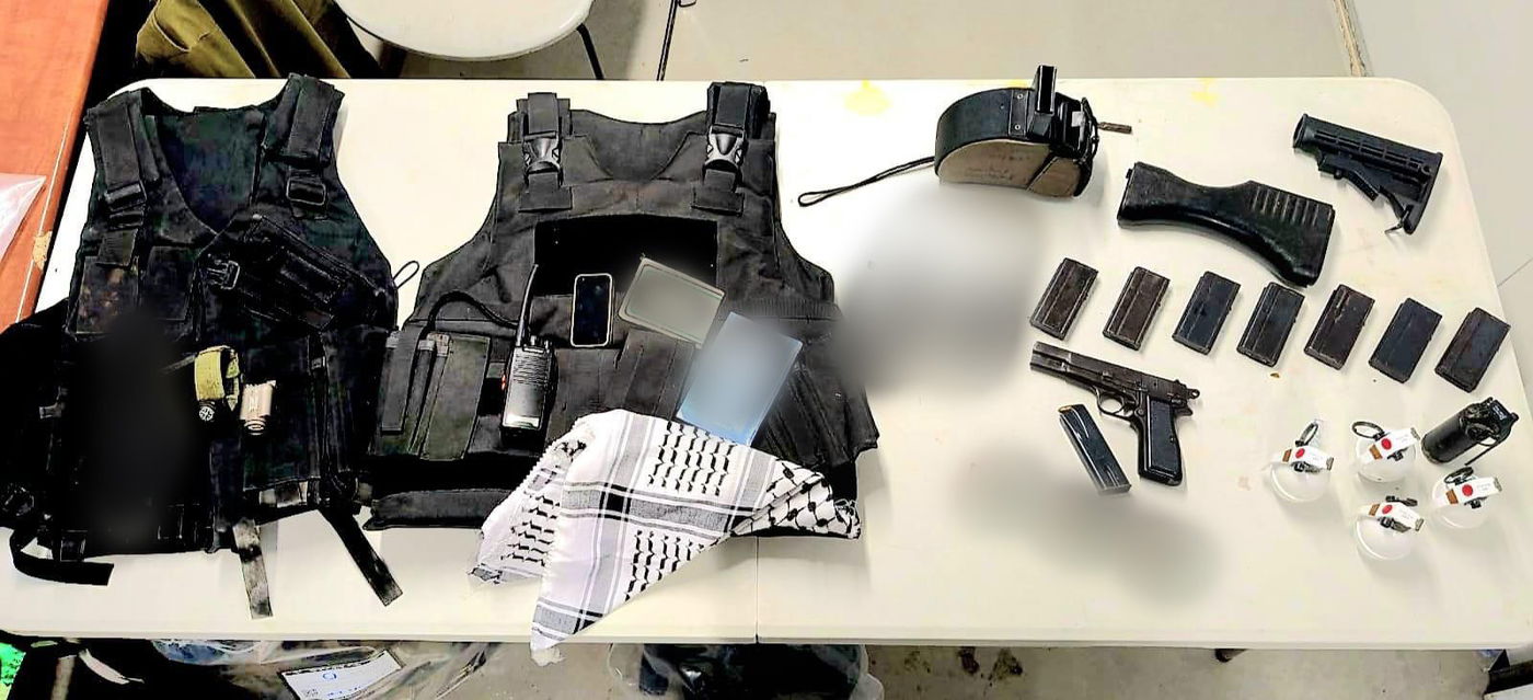 אמצעי הלחימה שהוחרמו על ידי לוחמי גדוד 941