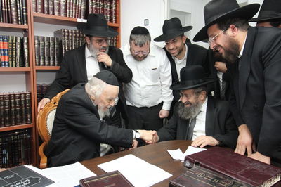 הגר"מ בן שמעון בביקור אצל הגרמ"ה הירש