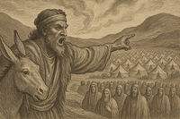 קלל בשעה הידועה לו. איור של בלעם במדבר