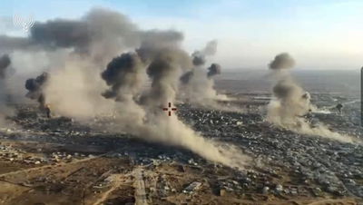 עשרות מטוסי קרב ו"חגורת אש" בלתי פוסקת: צה"ל בהפצצות עוצמתיות בבית חאנון | צפו