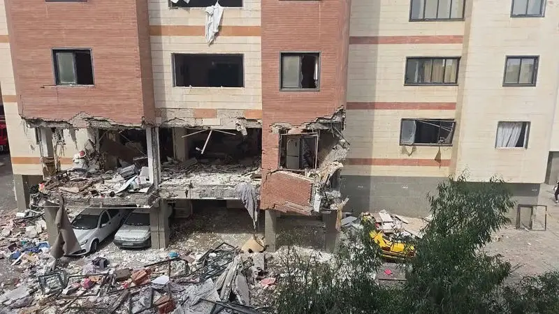 זירת הפיצוץ באיראן