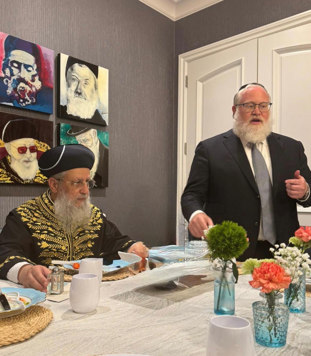 הראשל"צ הגר"ד יוסף בשבת בארה"ב 