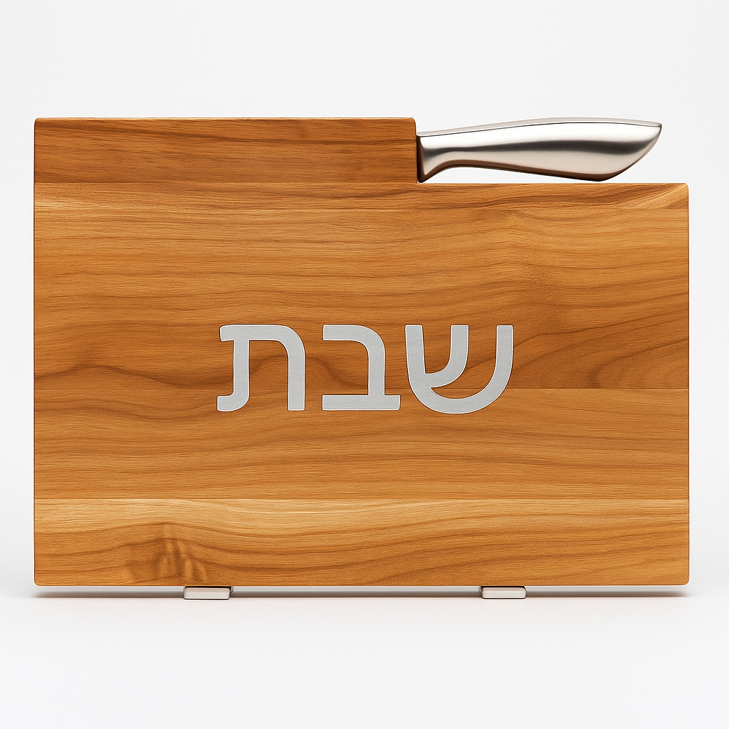 סכין נעוץ במגש החלות 