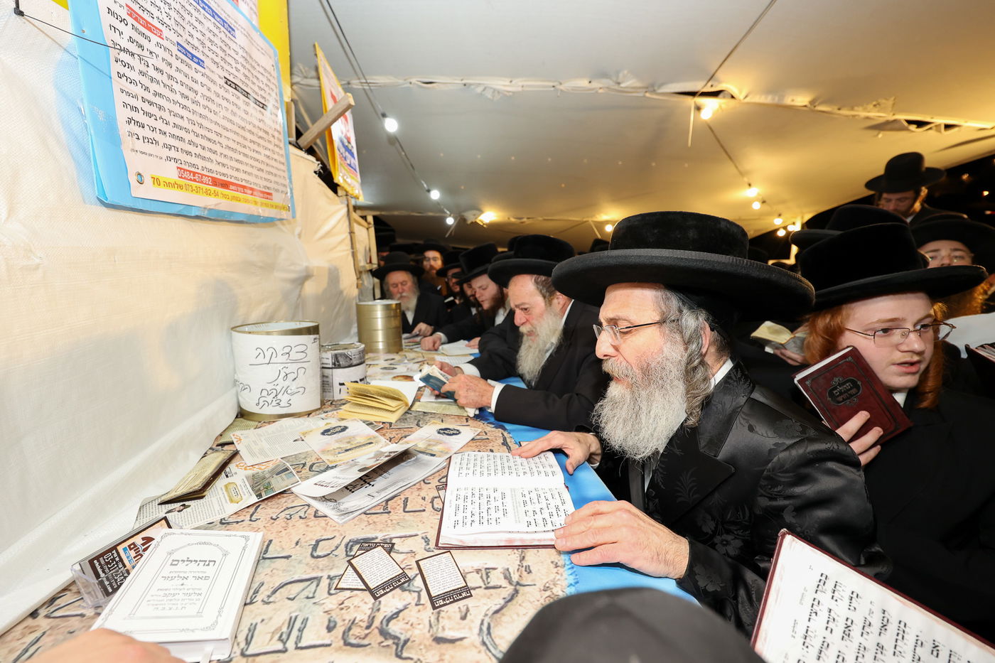 הרה"צ רבי אלימלך בידרמן בתפילה בציון ה'אור החיים' הקדוש