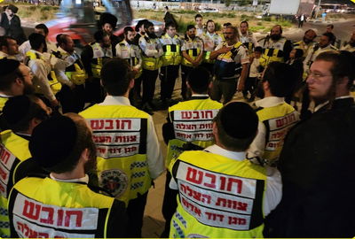 כונני ומתנדבי מד"א מאבטחים את הילולת אור החיים בהר הזיתים