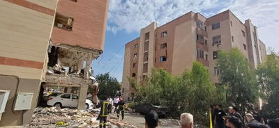 זירת הפיצוץ באיראן