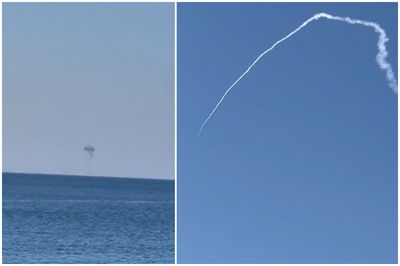 התיעוד שהקפיץ את הנופשים באילת: צה"ל יירט כטב"מ מתימן