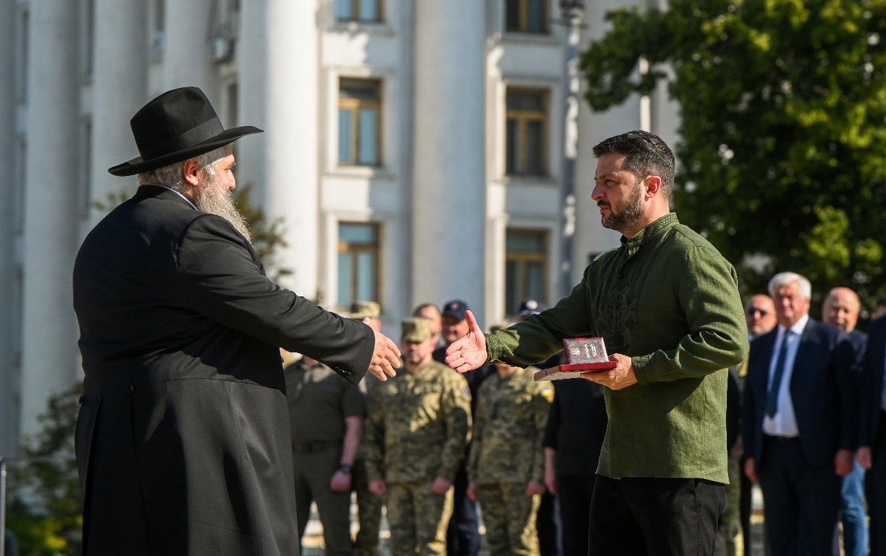 נשיא אוקראינה, ולדימיר זלנסקי עם הרב משה ראובן אסמן