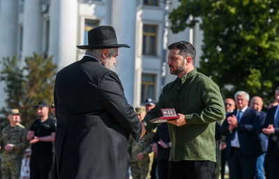 נשיא אוקראינה, ולדימיר זלנסקי עם הרב משה ראובן אסמן 