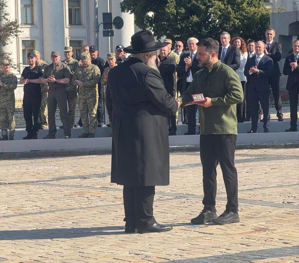נשיא אוקראינה, ולדימיר זלנסקי עם הרב משה ראובן אסמן