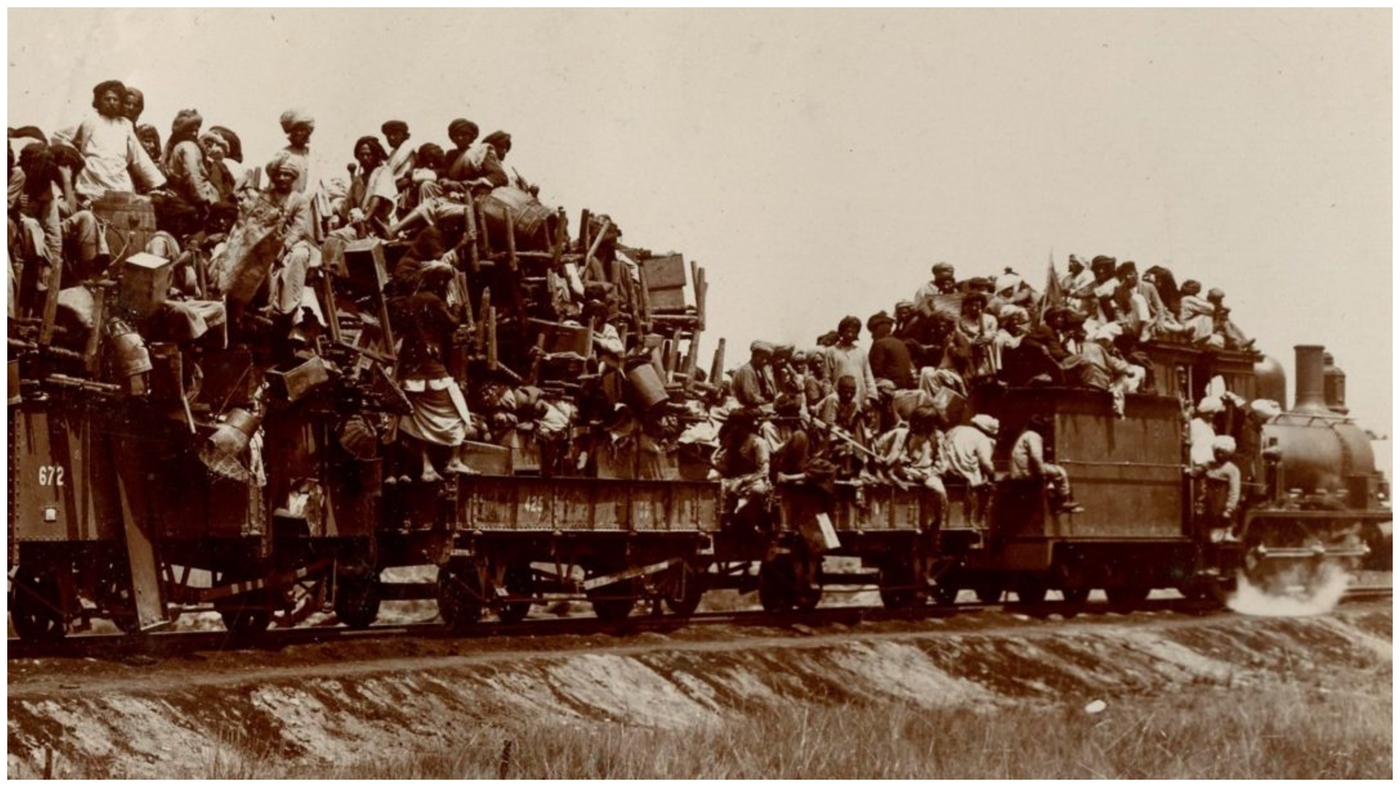 טרף קל -כ-36,811 פועלים הודים בדרכם להנחת קו המסילה הבריטי באפריקה