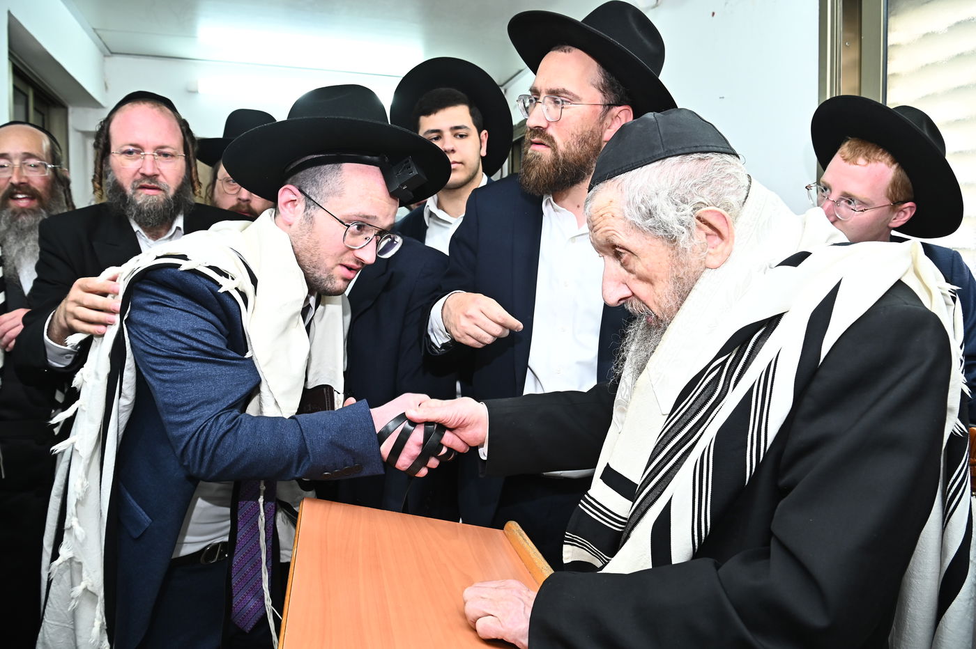 ברית לנין הגאון רבי יהודא סילמן, במעונו של הגר"ד לנדו