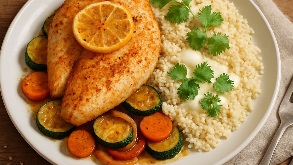 פילה דג אפוי בתנור עם ירקות - בריא, צבעוני ובלי לכלוך מיותר