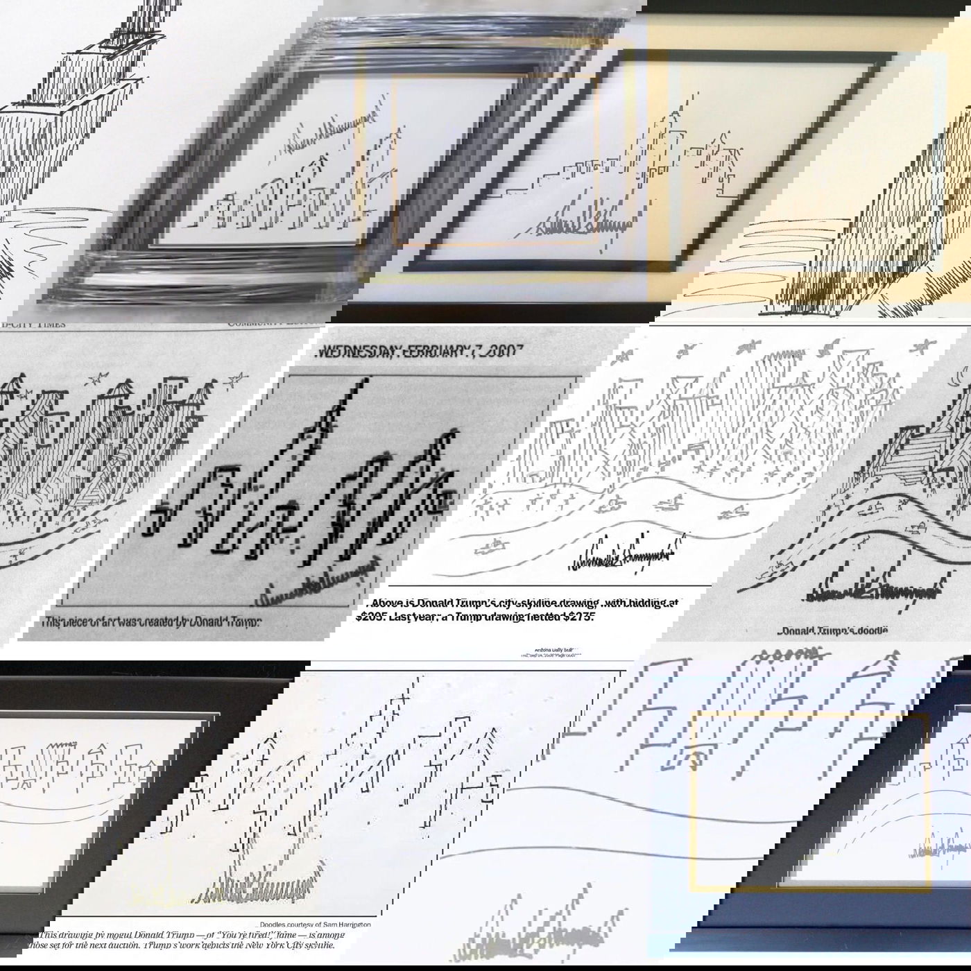 טראמפ טוען: "אני לא מצייר" - הציורים שלו מוכיחים אחרת 