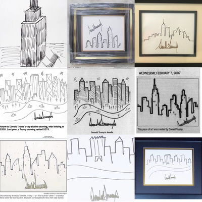 טראמפ טוען: "אני לא מצייר" - הציורים שלו מוכיחים אחרת 