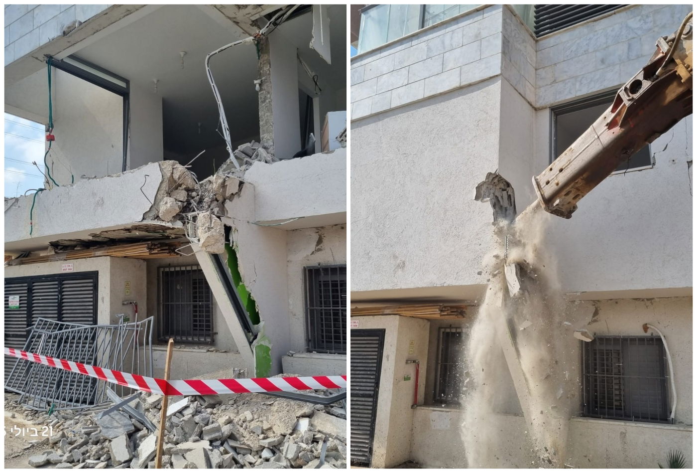הריסת תוספות הבנייה