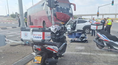 תאונה קשה וקטלנית: אוטובוס ריק התנגש ברכב, הנהג נהרג במקום
