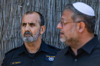 השר איתמר בן גביר והמפכ"ל דני לוי 