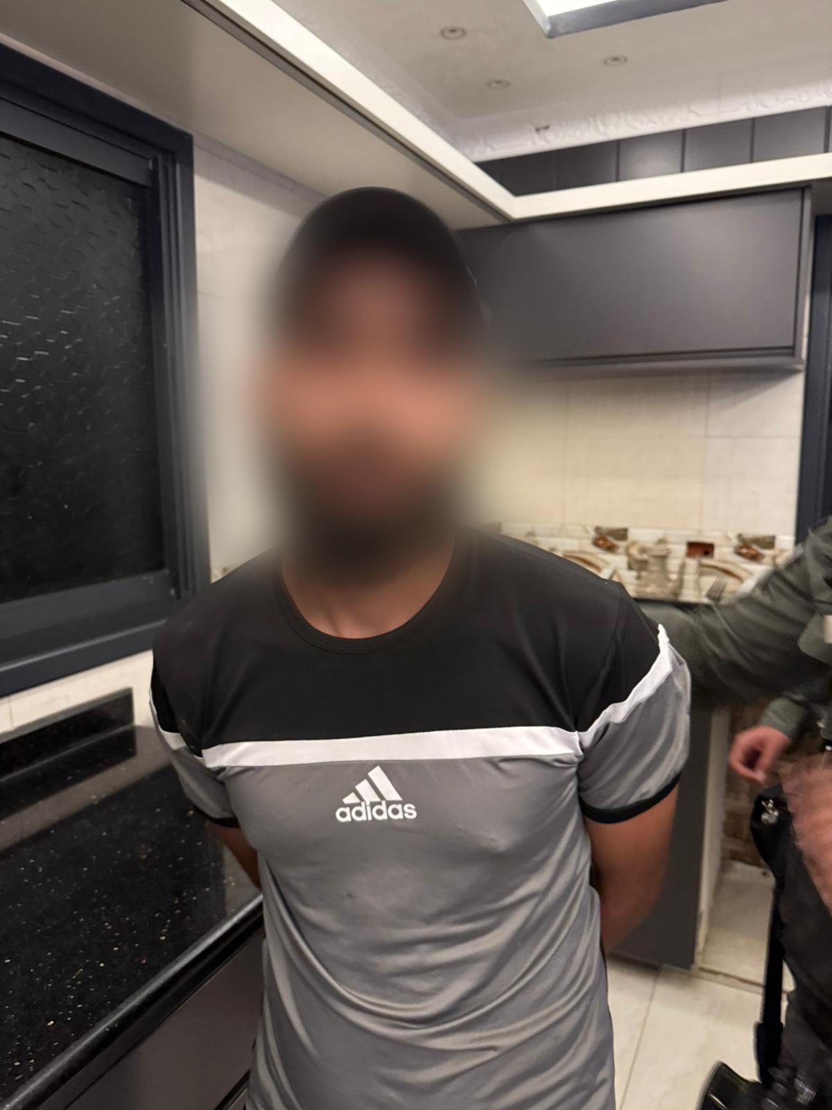 החשוד אחרי שנתפס