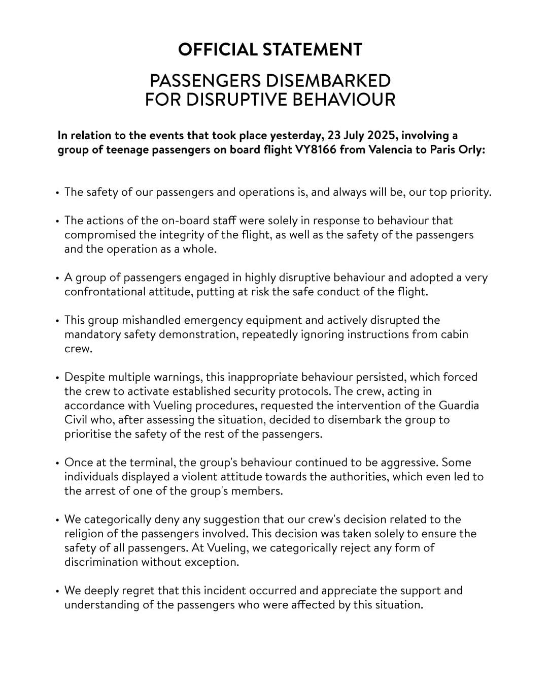 אחרי הטענות לאנטישמיות - חברת התעופה טוענת: "הילדים התפרעו"