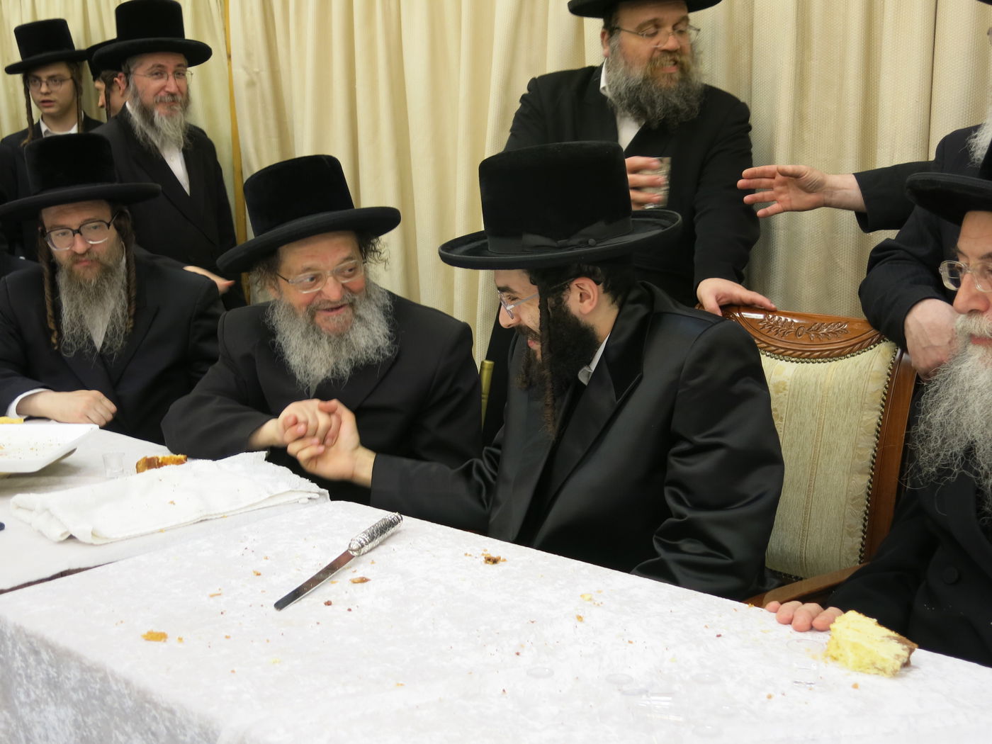 מעמד קבלת פנים להרב חיים מאיר רוקח בבעלזא אנטווערפן