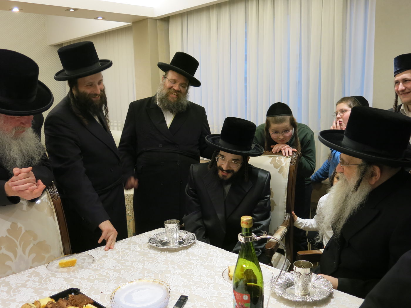 הרב חיים מאיר רוקח בביקור אצל הגה"צ רבי אהרן שיף