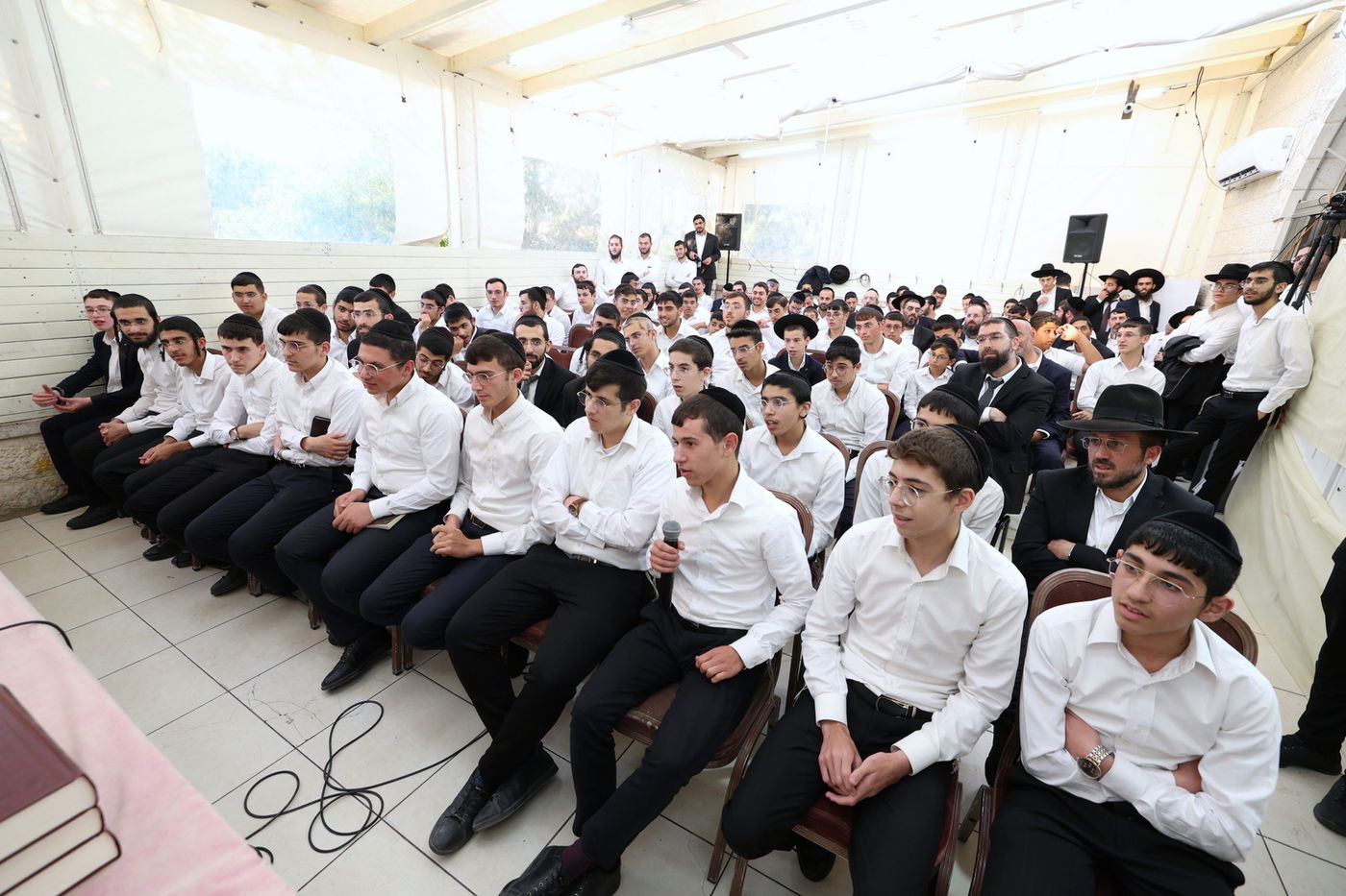 תלמידי 'לבב חכמה' במבחן סיכה אצל הגר"ר אלבז