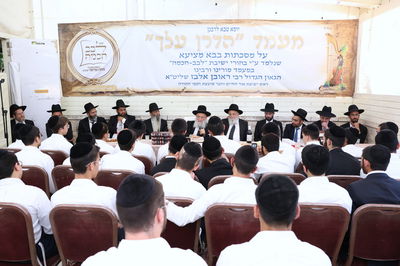 תלמידי 'לבב חכמה' במבחן סיכה אצל הגר"ר אלבז