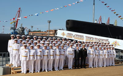 פוטין בהשקת צוללת גרעינית חדשה