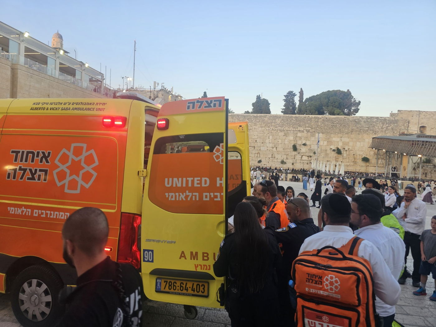 זירת האירוע בכותל המערבי