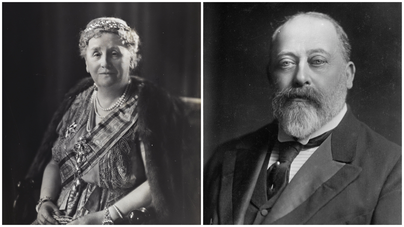 מימין המלך אדוארד השביעי   |משמאל וילהלמינה, מלכת הולנד