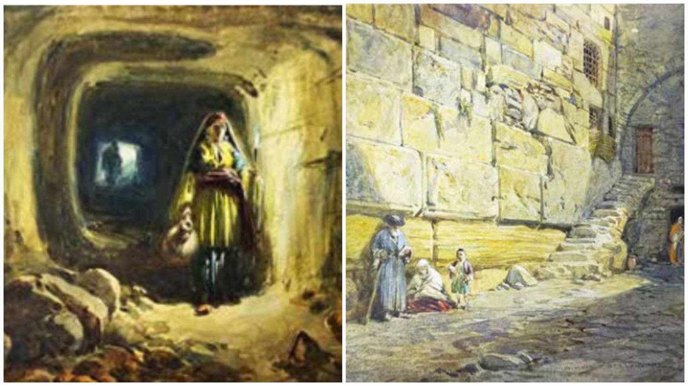 מימין – רובו של השער הנפתח אל גרם מדרגות פנימי העולה להר הבית חסום, כידוע, על ידי מעלה המוגרבים. כל שניתן היה לראות בימי סימפסון, וכך גם בימינו, הוא חלקו הצפוני־השמאלי של משקוף השער, המצוי כיום בקצהו הימני של רחבת התפילה לנשים.  משמאל – זאת המנהרה האופקית במערכת פיר וורן.