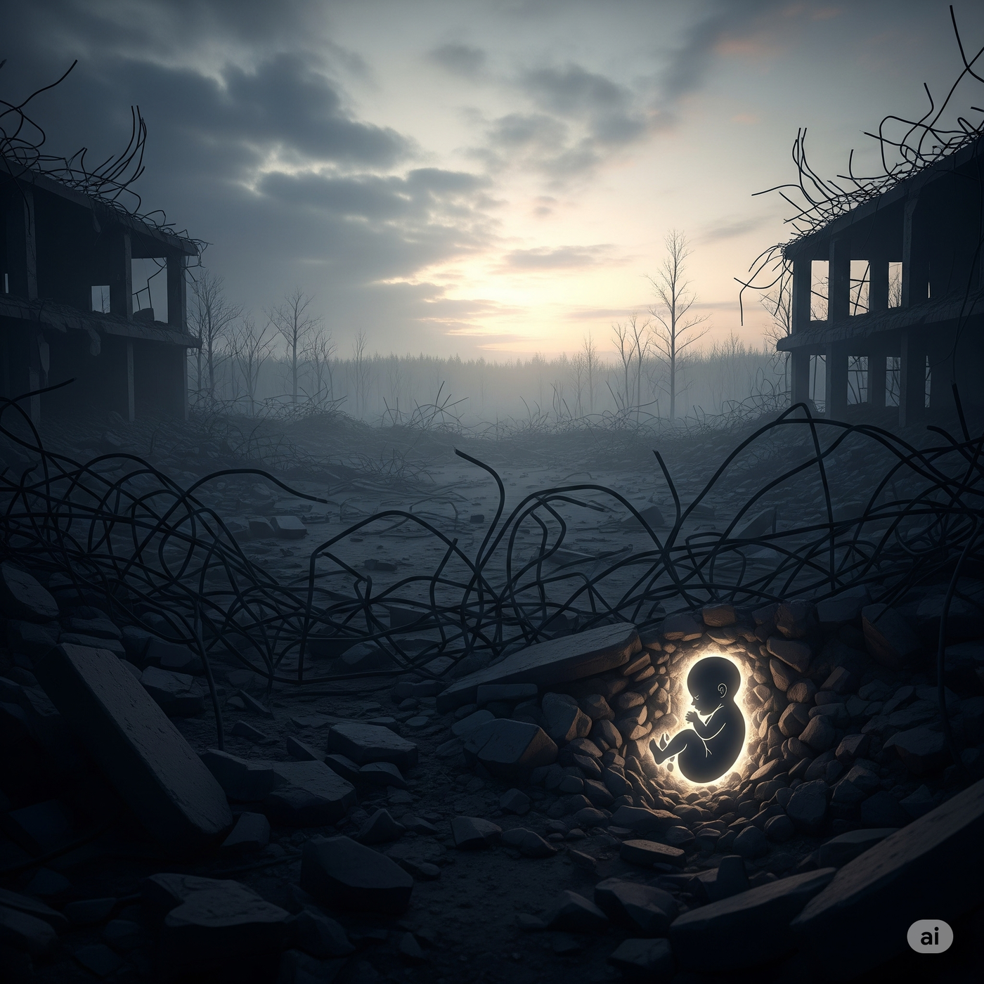 אילוסטרציה - לידה מתוך חורבן