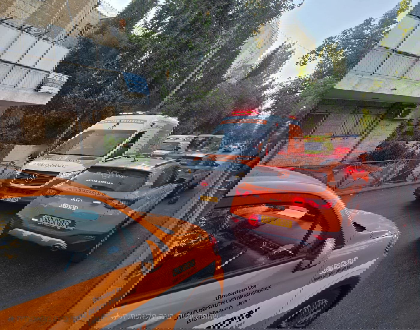 הכוננים בזירה ברחוב שטראוס