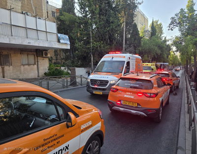 הכוננים בזירה ברחוב שטראוס