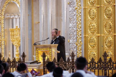 שיחתו של הגרש"ב סורוצקין בהיכל הישיבה בראשון לציון