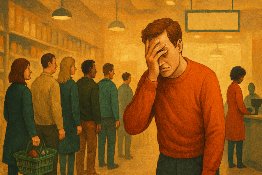 המתנה בתור היא מקור לתסכול