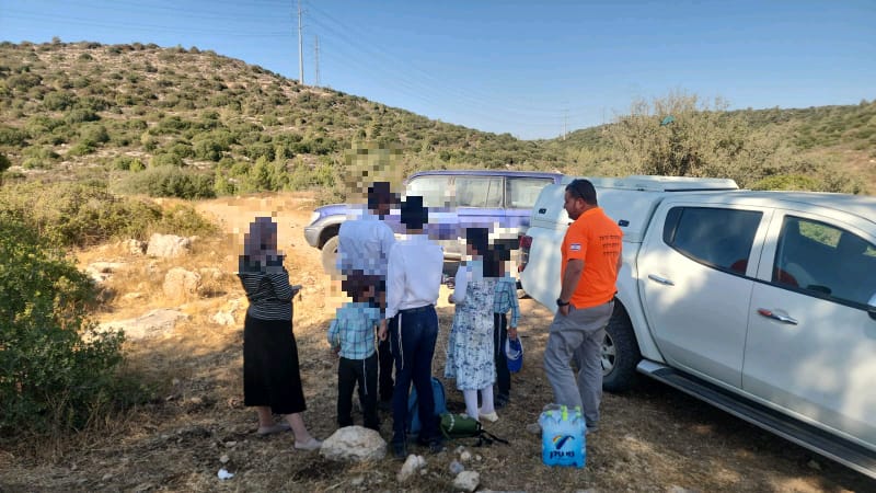 חילוץ משפחה חרדית בגוש עציון 