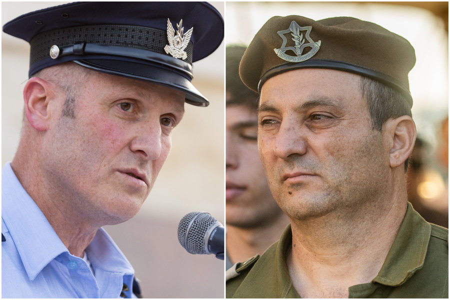 האלוף יניב עשור והאלוף תומר בר