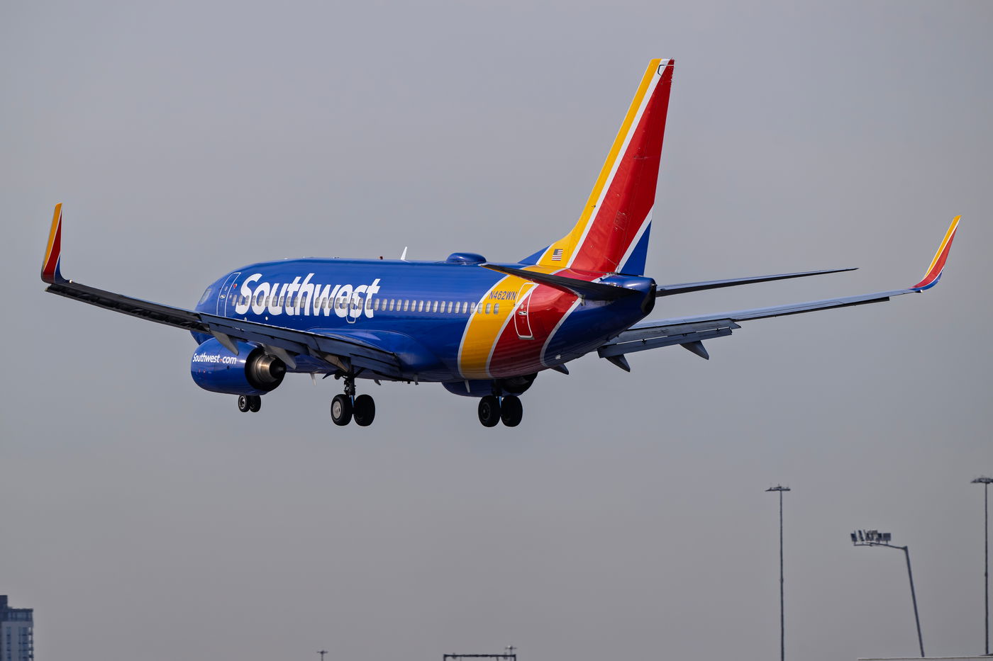 נוקטים בפעולה מעשית. מטוס של חברת סאות'ווסט איירליינס