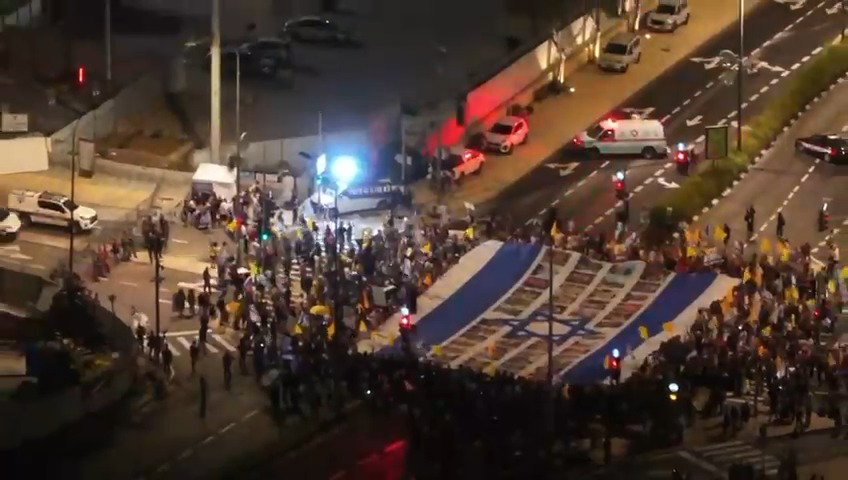 ההפגנה מול ישיבת הקבינט