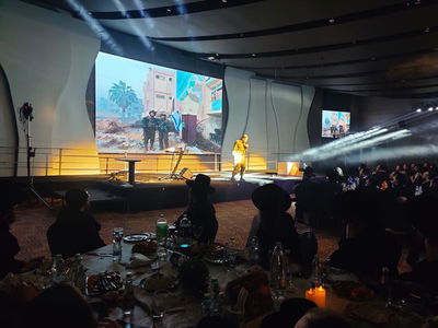 סא"ל מעוז שוורץ נואם למאות חסידי גור