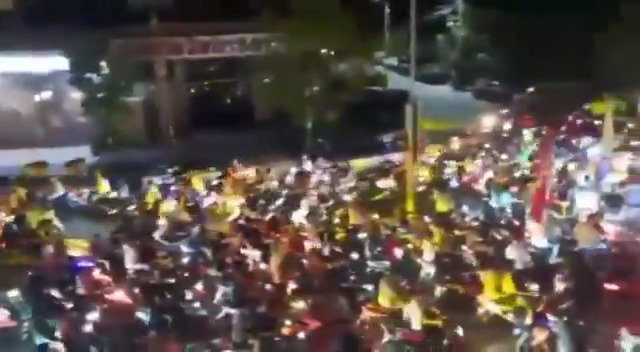 הפגנת תומכי ארגון הטרור הלבנוני