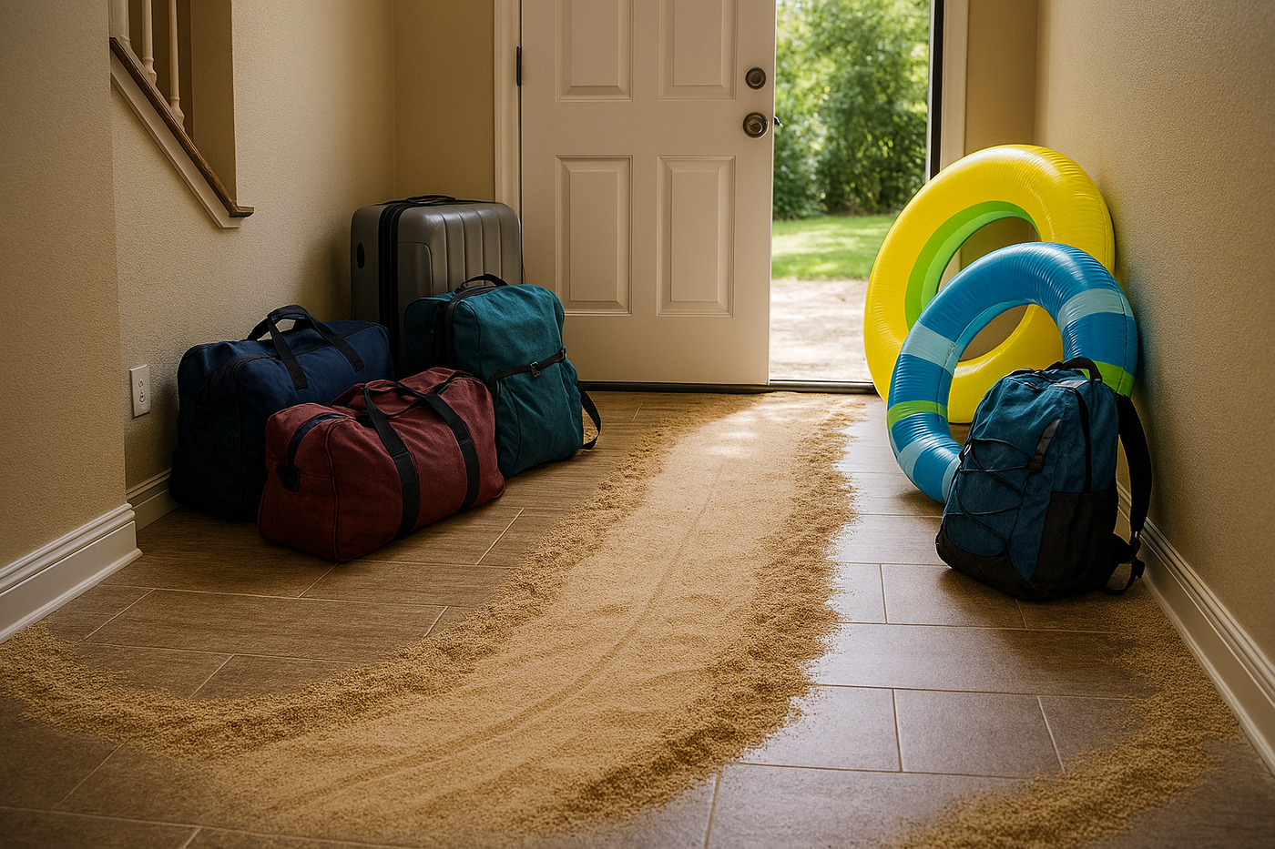 חודשים לאחר ביקור בים לא מומלץ לפסוע יחפים בבית. אי אפשר לדעת באיזה פינה מתחבא גרגיר חול