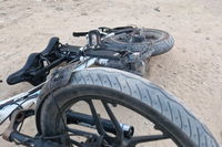 האופניים בזירת התאונה