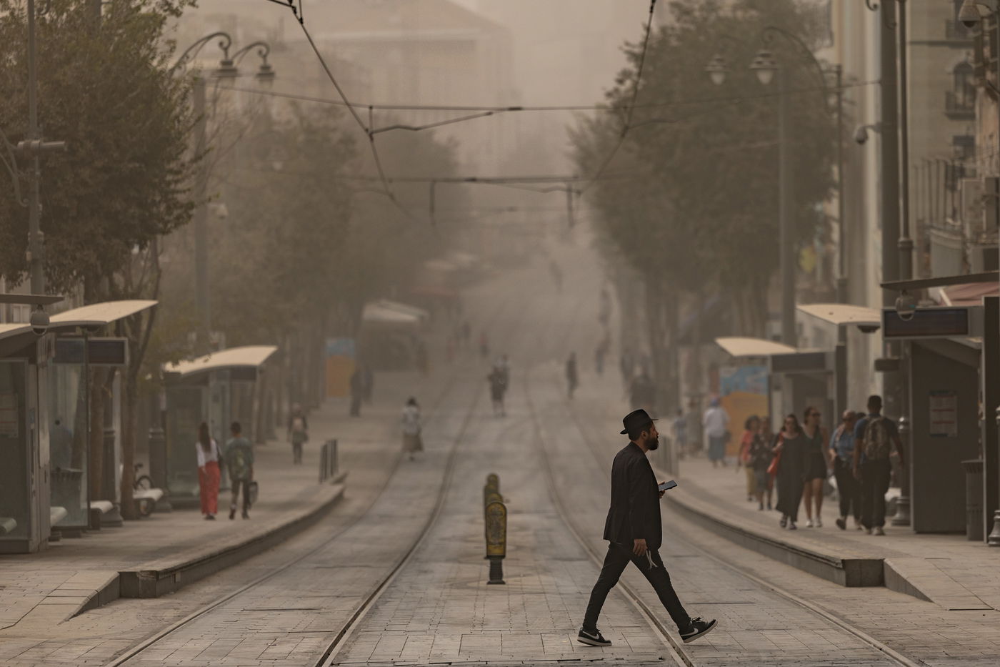 האובך היום בירושלים