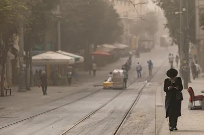 האובך אמש בירושלים 